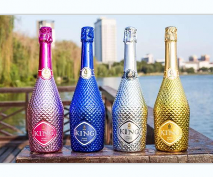 帝馬仕電鍍菠蘿起泡酒-保齡球瓶型